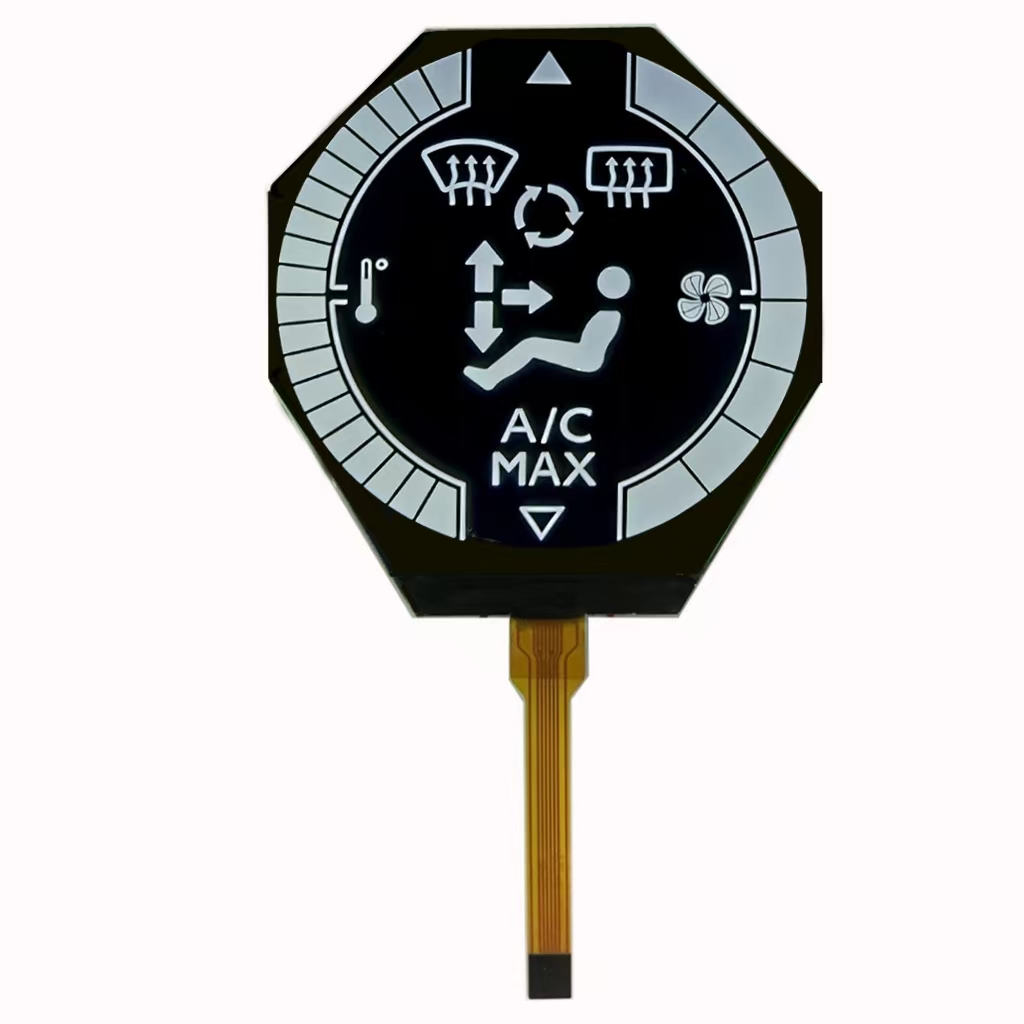 LCM applied to vehicle air conditioning controller：COG segment display/LED backlight/VA LCD/Custom LCD/COG LCD module/I2C interface LCD
