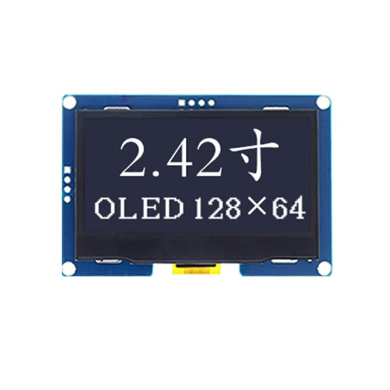 2.4 inch monochrome OLED high brightness display resolution 128*64 Parallel /I2C/ 4-wire SPI interface