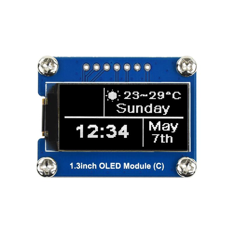1.3 inch OLED Display/Resolution128*64/ SPI or I2C interface/High contrast/