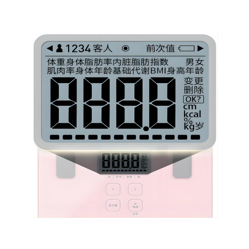 The LCD applied to the body fat meter‌：TN LCD/LCD Manufacturer/small LCD display/Segment display